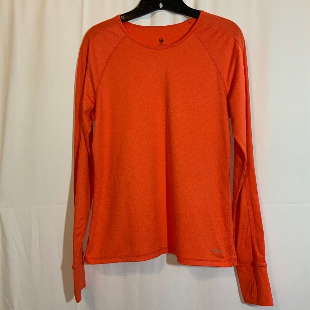 Victoria's Secret VSX Sport Bright Orange Pullover Long Sleeve Shirt Women's M
